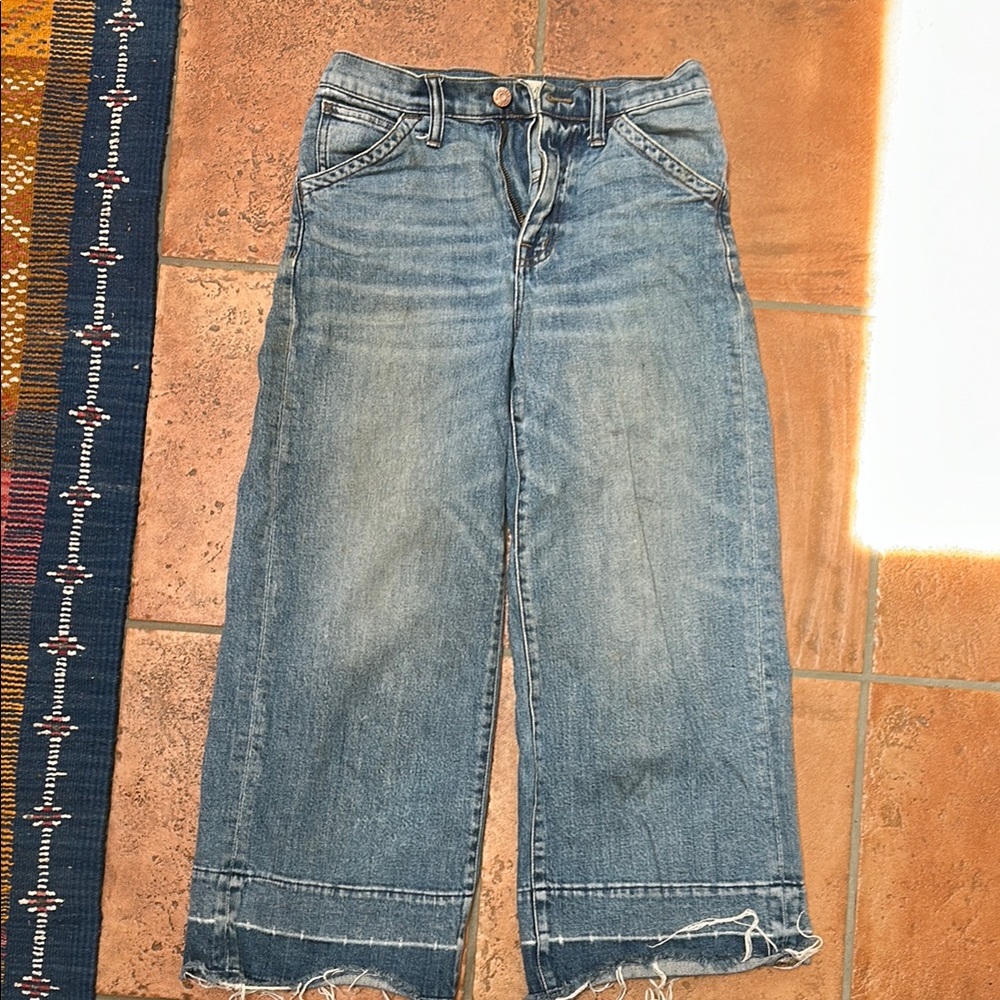 Madewell Blue Flare Wide-Leg Jeans